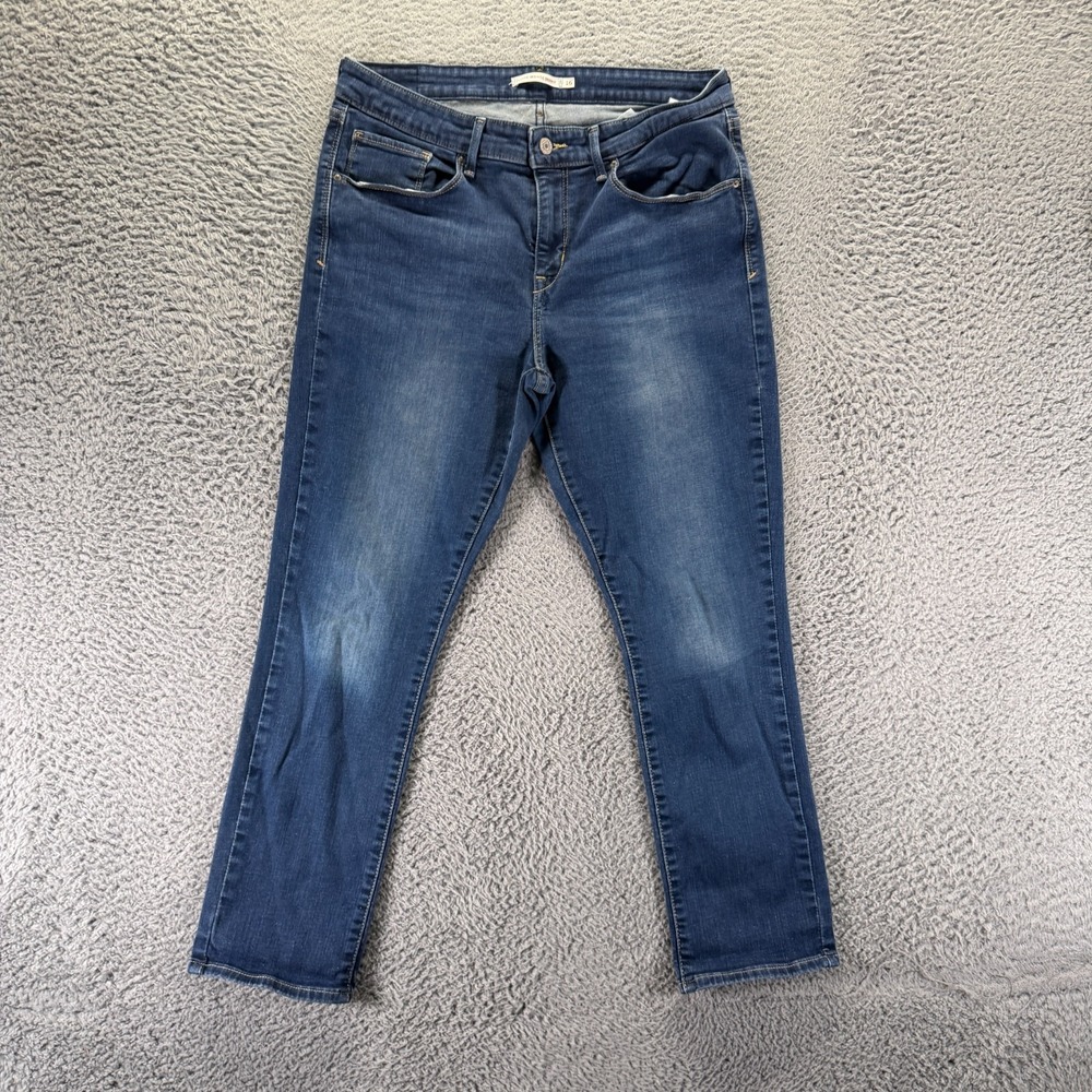 Levi's Jeans Womens 16 Blue Cotton Denim Skinny Classic-Fit Faded Travel Stretch
